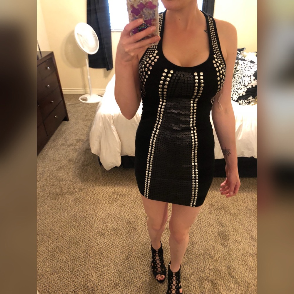 Black sequin dress